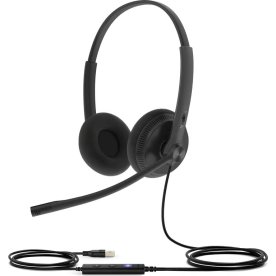 Yealink headset UH34 Dual Teams med sladd, svart