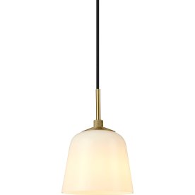 Room 49 taklampa, Ø15 cm, Opal/mässing