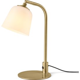 Room 49 bordslampa, Ø15 cm, Opal/mässing