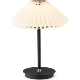 Paris batteridriven bordslampa, Ø22 cm, svart