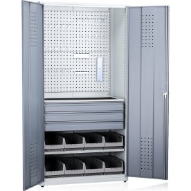 Verkstadsskåp set D, grå, 200x102x54cm