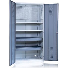 Verkstadsskåp set A, grå, 200x102x54cm