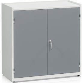 Verkstadsskåp lågt, grått, 107x102x54cm