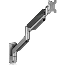 Flexibel arm med gasfjäder t/arbetsbord, stålgrå