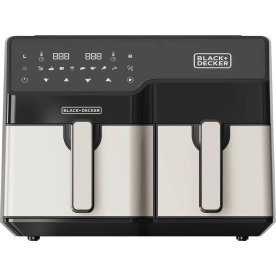 BLACK+DECKER Air Fryer Double 2500W, svart