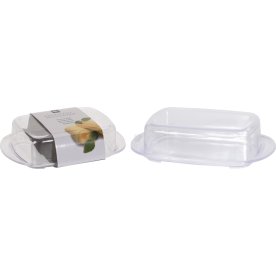 Smörskål, genomskinlig, plast