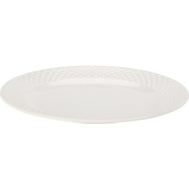 Tallrik i melamin, vit, 20 cm.