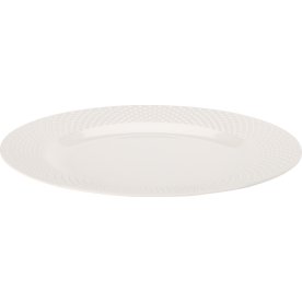 Tallrik i melamin, vit, 28 cm.