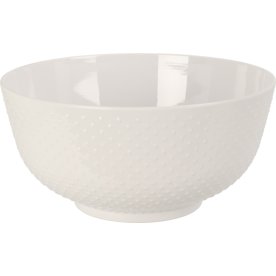Skål, melamin, vit, 25 cm.