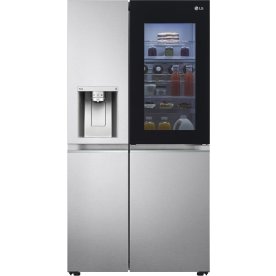 LG kylskåp med instaview, vatten/is, 635L, grå