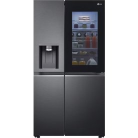 LG kylskåp med instaview, vatten/is, 635L, svart