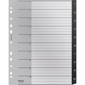 Leitz Återvinningsregister | A4 | PP | 1-10