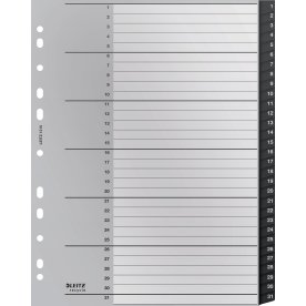 Leitz Återvinningsregister | A4 | PP | 1-31