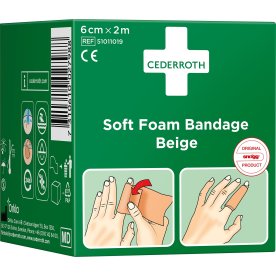 Cederroth Soft Foam Bandage | Beige | 6 cm x 2 m