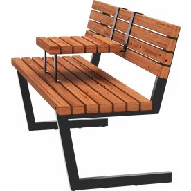 Plus Relaxbänk + hängbord/150cm/Thermowood