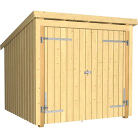 Plus Nordic Cykelskjul, dubbeldörr, 5 m2, natur