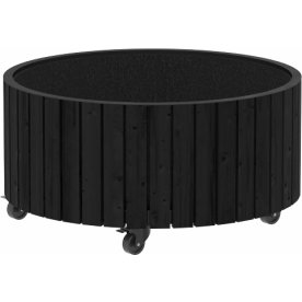 Plus Circle blomlåda Ø70x35 cm, svart