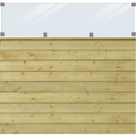 Plus Klink Profil staket/ glas 44,6/natur/174x163