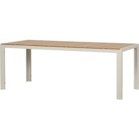 Noah Trädgårdsbord 205x90cm, sandgrå/teak