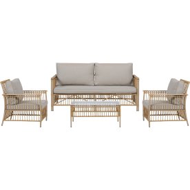 Neel Soffgrupp 4 pers., 4 delar med kuddar, natur