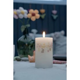 LED-lampa med påskmotiv H12,5 x Ø7,5 cm, vit