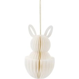 Honeycomb papperskanin H15cm, vit