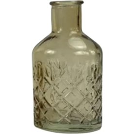 Vas, H12 x Ø6,5cm, grön, glas