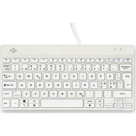 R-Go tangentbord i nordisk design med kabel, vit