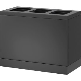 Bica Basic 830 Avfallsbehållare, 3x10 L, Antracit