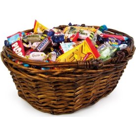 Presentkorg med inslaget godis, 2,5 kg