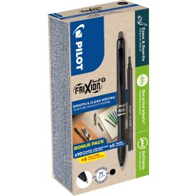 Pilot Frixion Ball+ Greenpack | Rollerball | Svart