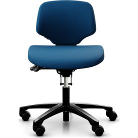 Kontorsstol RH Activ 202 Låg rygg Bred sits Blå