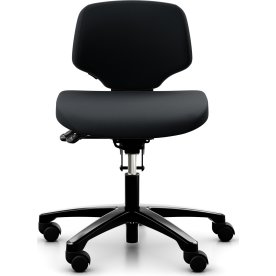 Kontorsstol RH Activ 202 Låg rygg Bred sits Svart