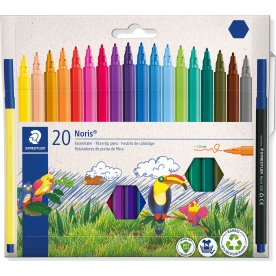 Staedtler Noris 326 Tuschpennor, 20 färger