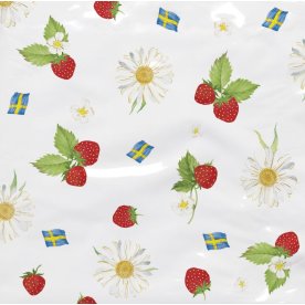 Servetter, 2-lagers, SE-flagga jordgubb, 20 st.