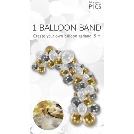 Ballongbåge, plast, 5 m, rymmer 80 ballonger