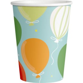 Pappersmuggar, ballonger, 25 cl, 8 st.