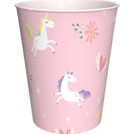 Pappersmugg, enhörning, 25 cl, 8 st.