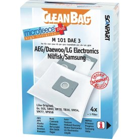CLEANBAG Microfleece+ Dammsugarpåsar, 4 st.