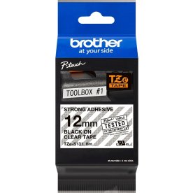 Brother TZe-S131 stark labeltape, 12mm, svart/klar