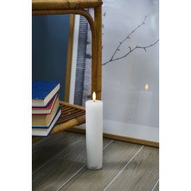 Sirius Sille uppladdningsb. LED-ljus Ø5xH20cm, vit