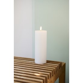 Sirius Sille laddningsbar LED-ljus, Ø7,5xH20cm/vit