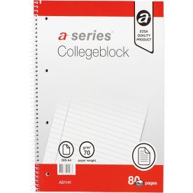a-series Kollegieblock | A4 | linjerad