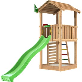 Jungle Gym Cottage 2.1 lektorn med grön rutschkana