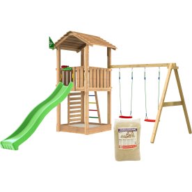 Jungle Gym Cottage 2.1 Lektorn, gungor+rutschkana
