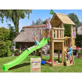 Jungle Gym Cubby Lektorn, Grön rutchkana+sand