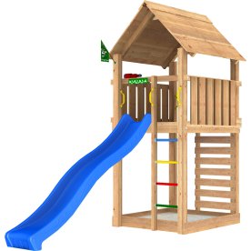 Jungle Gym Cabin 2.1 Lektorn med sand & rutschkana