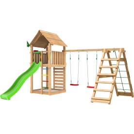 Jungle Gym Cabin 2.1 lektorn, klättring&rutschkana