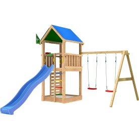 Jungle Gym Lodge 2.1 lektorn med gungor&rutschkana