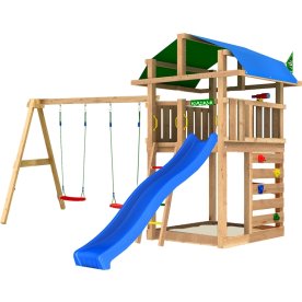 Jungle Gym Fort 2.1 lektorn, gungor och rutschkana